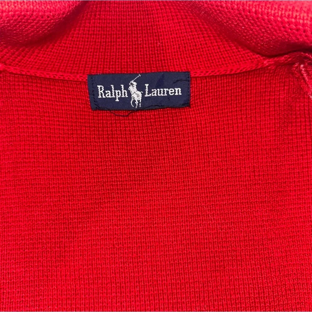 Ralph Lauren • 90s Vintage Double Breasted Blazer Red Nautical Embroidered Sz M - Picture 5 of 10